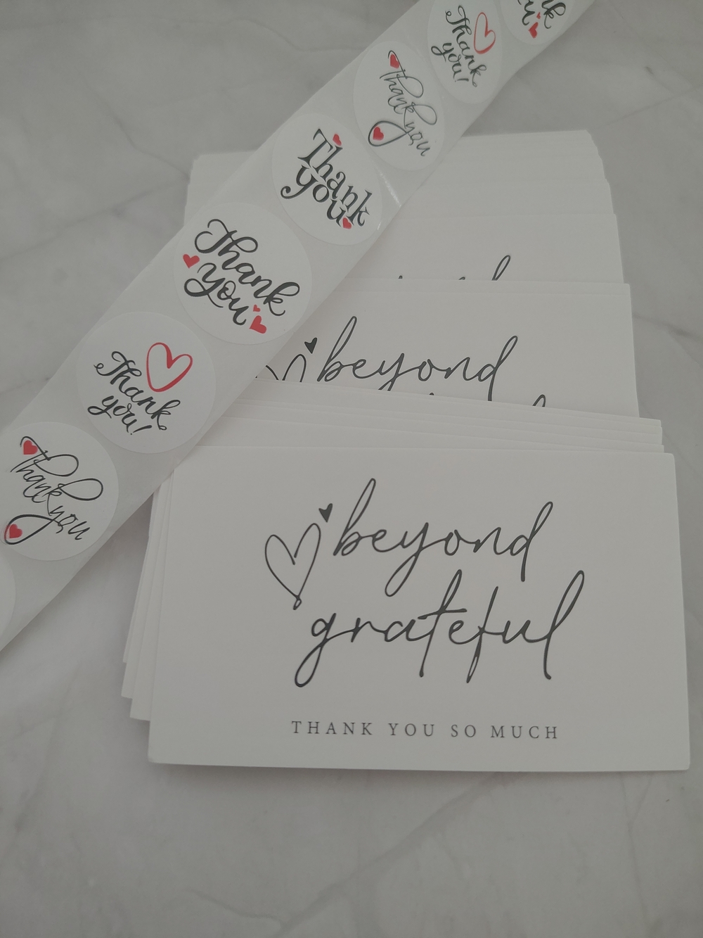 30- Small Business Beyond Grateful Thank You Cards and Stickers